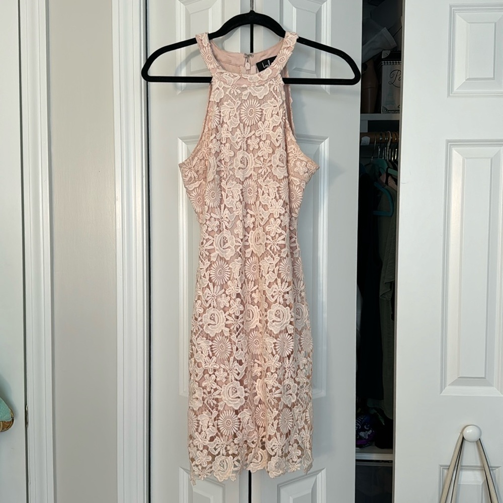 Lulus off white lace bodycon dress